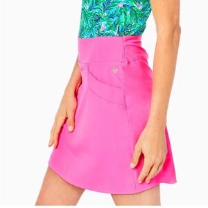 Lilly Pulitzer UPF 50+ Luxletic Monica Skirt Skort Pink Isle